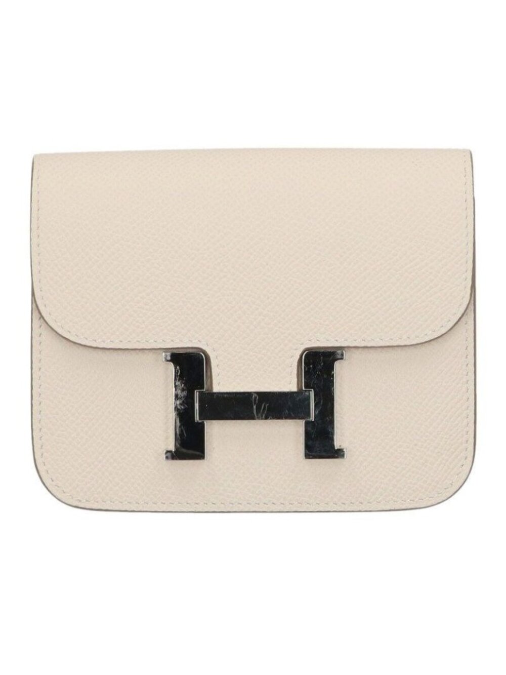 Hermes Constance Slim Bifold Leather Wallet Off-white X - Picture 1 of 5